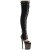 Pleaser FLAMINGO-3027 Bota Alta Plataforma Ante Sintético Negro EU-41 / US-11