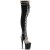 Pleaser FLAMINGO-3027SP Bota Alta Plataforma Serpiente Negro EU-39 / US-9
