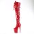 Pleaser FLAMINGO-3028 Bota Alta Plataforma Charol Rojo EU-37 / US-7