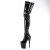 Pleaser FLAMINGO-4000 Bota Alta Plataforma Charol Negro EU-37 / US-7