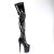 Pleaser FLAMINGO-4000 Bota Alta Plataforma Charol Negro EU-37 / US-7