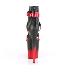 Pleaser FLAMINGO-800-15 Botín Plataforma Cuero Sintético Rojo Negro EU-36 / US-6