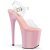 Pleaser FLAMINGO-808 Sandalia de Tacón Plataforma Transparente Rosa Claro EU-37 / US-7