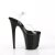Pleaser FLAMINGO-808CRS-2 Sandalia de Tacón Plataforma Metalizado Negro Transparente EU-35 / US-5