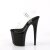 Pleaser FLAMINGO-808CRS-2 Sandalia de Tacón Plataforma Metalizado Negro Transparente EU-37 / US-7