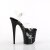 Pleaser FLAMINGO-808NLDG Sandalia de Tacón Plataforma Negro Transparente EU-35 / US-5