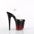 Pleaser FLAMINGO-808NLFL Sandalia de Tacón Plataforma Negro Transparente EU-35 / US-5