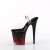 Pleaser FLAMINGO-808NLFL Sandalia de Tacón Plataforma Negro Transparente EU-37 / US-7