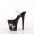 Pleaser FLAMINGO-808NLSG Sandalia de Tacón Plataforma Negro Transparente EU-35 / US-5
