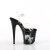 Pleaser FLAMINGO-808NLSG Sandalia de Tacón Plataforma Negro Transparente EU-35 / US-5