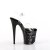 Pleaser FLAMINGO-808NLSK Sandalia de Tacón Plataforma Negro Transparente EU-35 / US-5