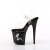 Pleaser FLAMINGO-808NLTG Sandalia de Tacón Plataforma Negro Transparente EU-35 / US-5