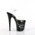 Pleaser FLAMINGO-808NLTG Sandalia de Tacón Plataforma Negro Transparente EU-35 / US-5