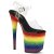 Pleaser FLAMINGO-808RG-04 Sandalia de Tacón Plataforma Purpurina Transparente Multicolor EU-35 / US-5