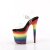 Pleaser FLAMINGO-808RG-04 Sandalia de Tacón Plataforma Purpurina Transparente Multicolor EU-35 / US-5