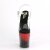 Pleaser FLAMINGO-808SS Sandalia de Tacón Plataforma Purpurina Negro Transparente EU-35 / US-5
