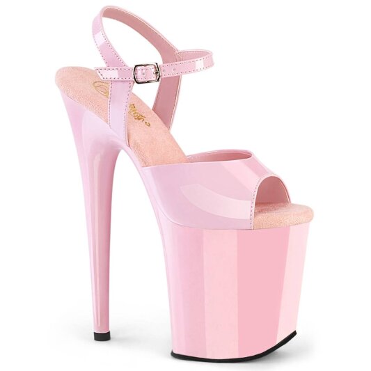 Pleaser FLAMINGO-809 Sandalia de Tacón Plataforma Charol Rosa Claro EU-35 / US-5