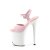 Pleaser FLAMINGO-809 Sandalia de Tacón Plataforma Charol Rosa Claro Blanco EU-35 / US-5