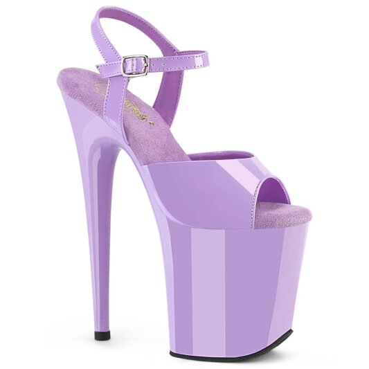 Pleaser FLAMINGO-809 Sandalia de Tacón Plataforma Charol Lila EU-37 / US-7