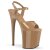 Pleaser FLAMINGO-809 Sandalia de Tacón Plataforma Charol Toffee EU-38 / US-8