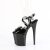 Pleaser FLAMINGO-824 Sandalia de Tacón Plataforma Charol Negro EU-35 / US-5