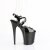 Pleaser FLAMINGO-824 Sandalia de Tacón Plataforma Charol Negro EU-37 / US-7