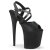 Pleaser FLAMINGO-824 Sandalia de Tacón Plataforma Cuero Sintético Negro EU-37 / US-7