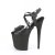 Pleaser FLAMINGO-824 Sandalia de Tacón Plataforma Cuero Sintético Negro EU-37 / US-7