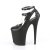 Pleaser FLAMINGO-850 Sandalia de Tacón Plataforma Cuero Sintético Negro EU-35 / US-5