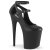 Pleaser FLAMINGO-850 Sandalia de Tacón Plataforma Cuero Sintético Negro EU-38 / US-8