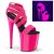 Pleaser FLAMINGO-869UV Sandalia de Tacón Plataforma Rosa Claro Neón EU-39 / US-9