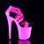 Pleaser FLAMINGO-869UV Sandalia de Tacón Plataforma Rosa Claro Neón EU-39 / US-9