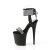 Pleaser FLAMINGO-870 Sandalia de Tacón Plataforma Cuero Sintético Metalizado Negro Plata EU-35 / US-5