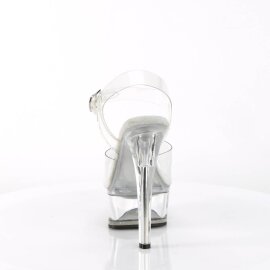 Pleaser GLEAM-608 Sandalia de Tacón Plataforma Transparente EU-37 / US-7