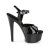 Pleaser GLEAM-609 Sandalia de Tacón Plataforma Charol Negro EU-35 / US-5