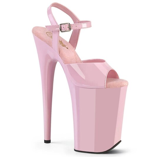 Pleaser INFINITY-909 Sandalia de Tacón Plataforma Charol Rosa Claro EU-38 / US-8