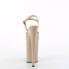 Pleaser INFINITY-909 Sandalia de Tacón Plataforma Charol Beige EU-38 / US-8
