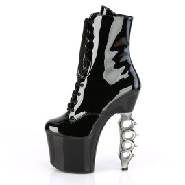Pleaser IRONAgarre-1020 Botín Plataforma Charol Negro EU-37 / US-7