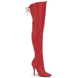 Pleaser LEGEND-8899 Bota Alta Cuero Rojo EU-37 / US-7