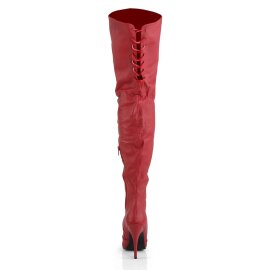 Pleaser LEGEND-8899 Bota Alta Cuero Rojo EU-37 / US-7
