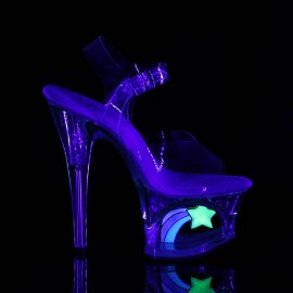 Pleaser MOON-708RSS Sandalia de Tacón Plataforma Transparente EU-35 / US-5