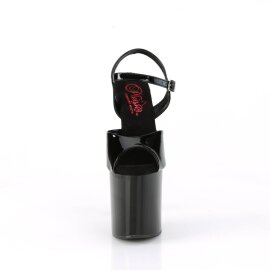 Pleaser NAUGHTY-809 Sandalia de Tacón Plataforma Charol Negro EU-37 / US-7