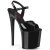 Pleaser NAUGHTY-809 Sandalia de Tacón Plataforma Charol Negro EU-37 / US-7