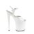 Pleaser NAUGHTY-809 Sandalia de Tacón Plataforma Charol Blanco EU-40 / US-10