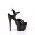 Pleaser PASSION-709 Sandalia de Tacón Plataforma Charol Negro EU-38 / US-8