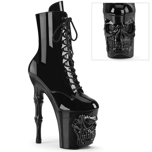 Pleaser RAPTURE-1020 Botín Plataforma Charol Negro EU-35 / US-5