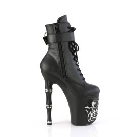 Pleaser RAPTURE-1020STR-LT Botín Plataforma Cuero Sintético Negro EU-35 / US-5