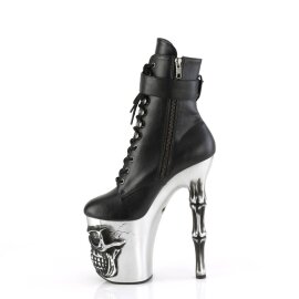 Pleaser RAPTURE-1020STR-LT Botín Plataforma Cuero Sintético Negro EU-40 / US-10