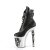 Pleaser RAPTURE-1020STR-LT Botín Plataforma Cuero Sintético Negro EU-37 / US-7
