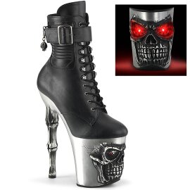 Pleaser RAPTURE-1020STR-LT Botín Plataforma Cuero Sintético Negro EU-38 / US-8